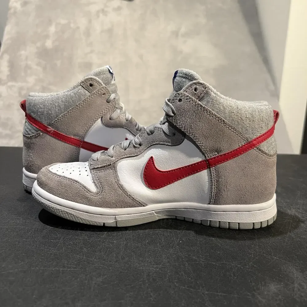 Nike Dunk High Shoes Youth Size 4.5Y White Red Nike Athletic Club DH9750-001
